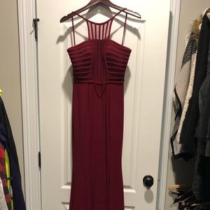 Burgundy dress